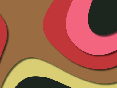 kağıt ile 3D arka plan şekilleri kesim. Soyut kağıt kitap kapağı için şablon arka plan bölmek. Kağıt arka plan kes. Soyut gerçekçi kağıt dekorasyon tasarımı için