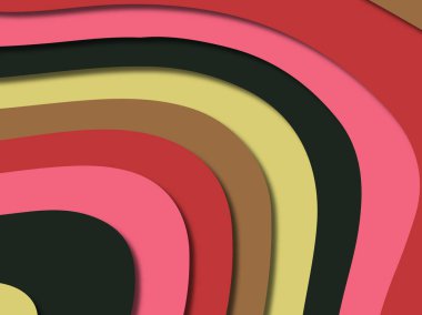 kağıt ile 3D arka plan şekilleri kesim. Soyut kağıt kitap kapağı için şablon arka plan bölmek. Kağıt arka plan kes. Soyut gerçekçi kağıt dekorasyon tasarımı için