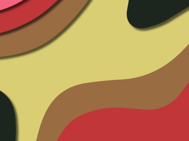 kağıt ile 3D arka plan şekilleri kesim. Soyut kağıt kitap kapağı için şablon arka plan bölmek. Kağıt arka plan kes. Soyut gerçekçi kağıt dekorasyon tasarımı için