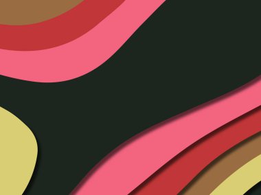 kağıt ile 3D arka plan şekilleri kesim. Soyut kağıt kitap kapağı için şablon arka plan bölmek. Kağıt arka plan kes. Soyut gerçekçi kağıt dekorasyon tasarımı için