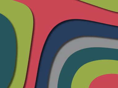 kağıt ile 3D arka plan şekilleri kesim. Soyut kağıt kitap kapağı için şablon arka plan bölmek. Kağıt arka plan kes. Soyut gerçekçi kağıt dekorasyon tasarımı için