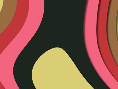 kağıt ile 3D arka plan şekilleri kesim. Soyut kağıt kitap kapağı için şablon arka plan bölmek. Kağıt arka plan kes. Soyut gerçekçi kağıt dekorasyon tasarımı için