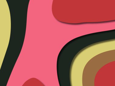 kağıt ile 3D arka plan şekilleri kesim. Soyut kağıt kitap kapağı için şablon arka plan bölmek. Kağıt arka plan kes. Soyut gerçekçi kağıt dekorasyon tasarımı için