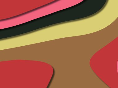 kağıt ile 3D arka plan şekilleri kesim. Soyut kağıt kitap kapağı için şablon arka plan bölmek. Kağıt arka plan kes. Soyut gerçekçi kağıt dekorasyon tasarımı için