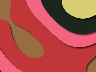 kağıt ile 3D arka plan şekilleri kesim. Soyut kağıt kitap kapağı için şablon arka plan bölmek. Kağıt arka plan kes. Soyut gerçekçi kağıt dekorasyon tasarımı için