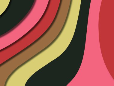 kağıt ile 3D arka plan şekilleri kesim. Soyut kağıt kitap kapağı için şablon arka plan bölmek. Kağıt arka plan kes. Soyut gerçekçi kağıt dekorasyon tasarımı için