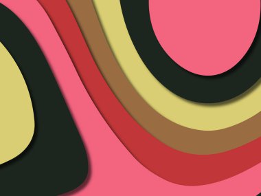 kağıt ile 3D arka plan şekilleri kesim. Soyut kağıt kitap kapağı için şablon arka plan bölmek. Kağıt arka plan kes. Soyut gerçekçi kağıt dekorasyon tasarımı için