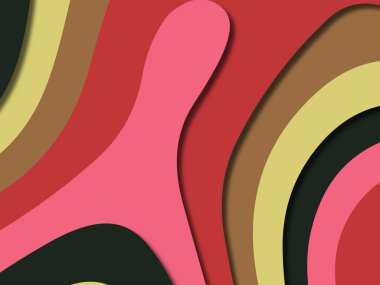 kağıt ile 3D arka plan şekilleri kesim. Soyut kağıt kitap kapağı için şablon arka plan bölmek. Kağıt arka plan kes. Soyut gerçekçi kağıt dekorasyon tasarımı için