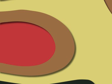 kağıt ile 3D arka plan şekilleri kesim. Soyut kağıt kitap kapağı için şablon arka plan bölmek. Kağıt arka plan kes. Soyut gerçekçi kağıt dekorasyon tasarımı için