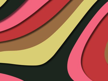 kağıt ile 3D arka plan şekilleri kesim. Soyut kağıt kitap kapağı için şablon arka plan bölmek. Kağıt arka plan kes. Soyut gerçekçi kağıt dekorasyon tasarımı için