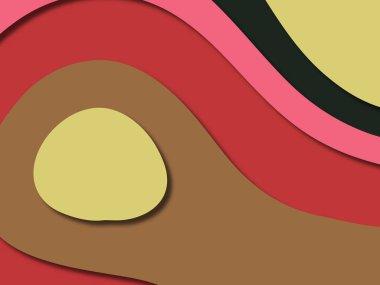 kağıt ile 3D arka plan şekilleri kesim. Soyut kağıt kitap kapağı için şablon arka plan bölmek. Kağıt arka plan kes. Soyut gerçekçi kağıt dekorasyon tasarımı için