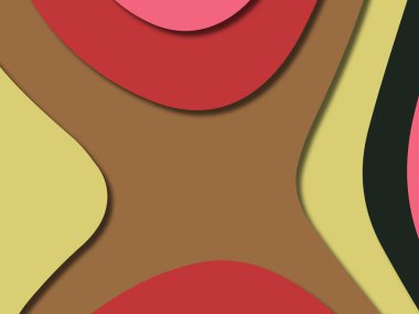 kağıt ile 3D arka plan şekilleri kesim. Soyut kağıt kitap kapağı için şablon arka plan bölmek. Kağıt arka plan kes. Soyut gerçekçi kağıt dekorasyon tasarımı için