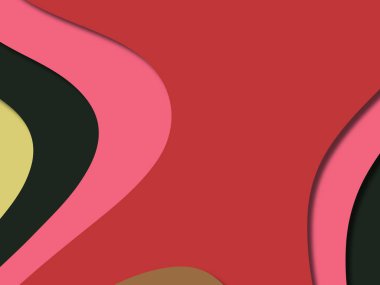 kağıt ile 3D arka plan şekilleri kesim. Soyut kağıt kitap kapağı için şablon arka plan bölmek. Kağıt arka plan kes. Soyut gerçekçi kağıt dekorasyon tasarımı için