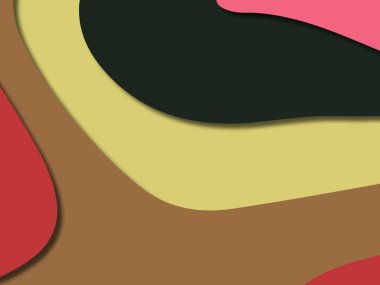 kağıt ile 3D arka plan şekilleri kesim. Soyut kağıt kitap kapağı için şablon arka plan bölmek. Kağıt arka plan kes. Soyut gerçekçi kağıt dekorasyon tasarımı için