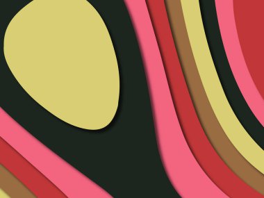 kağıt ile 3D arka plan şekilleri kesim. Soyut kağıt kitap kapağı için şablon arka plan bölmek. Kağıt arka plan kes. Soyut gerçekçi kağıt dekorasyon tasarımı için