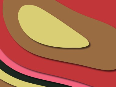 kağıt ile 3D arka plan şekilleri kesim. Soyut kağıt kitap kapağı için şablon arka plan bölmek. Kağıt arka plan kes. Soyut gerçekçi kağıt dekorasyon tasarımı için