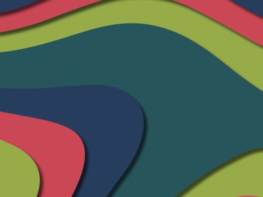 kağıt ile 3D arka plan şekilleri kesim. Soyut kağıt kitap kapağı için şablon arka plan bölmek. Kağıt arka plan kes. Soyut gerçekçi kağıt dekorasyon tasarımı için