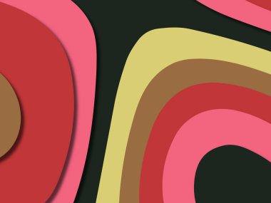 kağıt ile 3D arka plan şekilleri kesim. Soyut kağıt kitap kapağı için şablon arka plan bölmek. Kağıt arka plan kes. Soyut gerçekçi kağıt dekorasyon tasarımı için