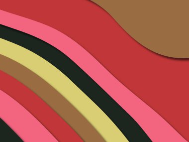 kağıt ile 3D arka plan şekilleri kesim. Soyut kağıt kitap kapağı için şablon arka plan bölmek. Kağıt arka plan kes. Soyut gerçekçi kağıt dekorasyon tasarımı için