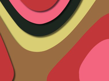 kağıt ile 3D arka plan şekilleri kesim. Soyut kağıt kitap kapağı için şablon arka plan bölmek. Kağıt arka plan kes. Soyut gerçekçi kağıt dekorasyon tasarımı için