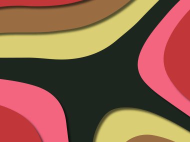 kağıt ile 3D arka plan şekilleri kesim. Soyut kağıt kitap kapağı için şablon arka plan bölmek. Kağıt arka plan kes. Soyut gerçekçi kağıt dekorasyon tasarımı için