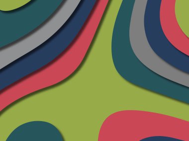 kağıt ile 3D arka plan şekilleri kesim. Soyut kağıt kitap kapağı için şablon arka plan bölmek. Kağıt arka plan kes. Soyut gerçekçi kağıt dekorasyon tasarımı için