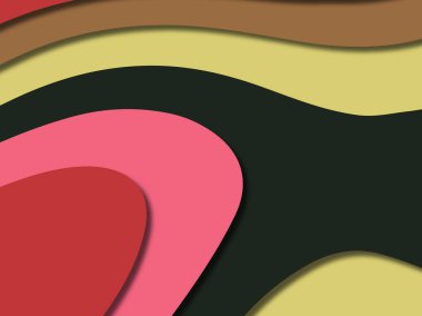 kağıt ile 3D arka plan şekilleri kesim. Soyut kağıt kitap kapağı için şablon arka plan bölmek. Kağıt arka plan kes. Soyut gerçekçi kağıt dekorasyon tasarımı için