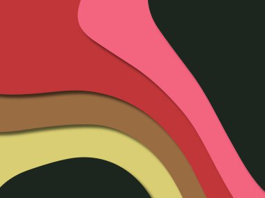 kağıt ile 3D arka plan şekilleri kesim. Soyut kağıt kitap kapağı için şablon arka plan bölmek. Kağıt arka plan kes. Soyut gerçekçi kağıt dekorasyon tasarımı için