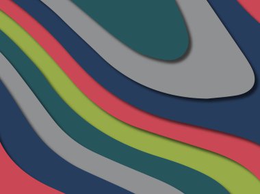 kağıt ile 3D arka plan şekilleri kesim. Soyut kağıt kitap kapağı için şablon arka plan bölmek. Kağıt arka plan kes. Soyut gerçekçi kağıt dekorasyon tasarımı için