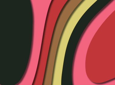 kağıt ile 3D arka plan şekilleri kesim. Soyut kağıt kitap kapağı için şablon arka plan bölmek. Kağıt arka plan kes. Soyut gerçekçi kağıt dekorasyon tasarımı için