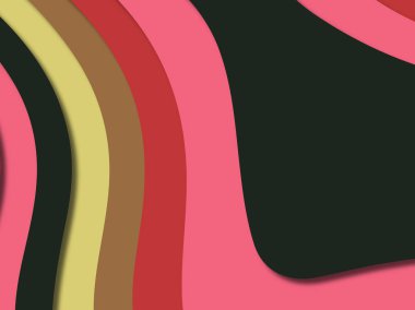 kağıt ile 3D arka plan şekilleri kesim. Soyut kağıt kitap kapağı için şablon arka plan bölmek. Kağıt arka plan kes. Soyut gerçekçi kağıt dekorasyon tasarımı için