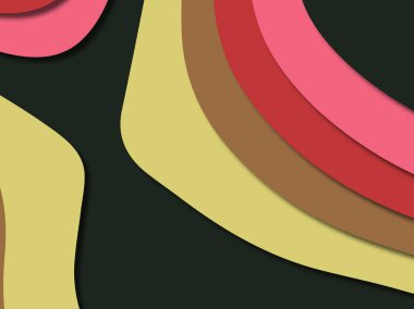 kağıt ile 3D arka plan şekilleri kesim. Soyut kağıt kitap kapağı için şablon arka plan bölmek. Kağıt arka plan kes. Soyut gerçekçi kağıt dekorasyon tasarımı için