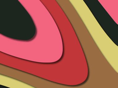 kağıt ile 3D arka plan şekilleri kesim. Soyut kağıt kitap kapağı için şablon arka plan bölmek. Kağıt arka plan kes. Soyut gerçekçi kağıt dekorasyon tasarımı için