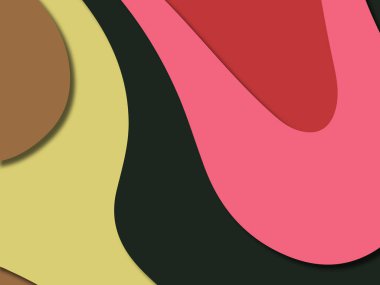 kağıt ile 3D arka plan şekilleri kesim. Soyut kağıt kitap kapağı için şablon arka plan bölmek. Kağıt arka plan kes. Soyut gerçekçi kağıt dekorasyon tasarımı için