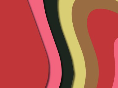 kağıt ile 3D arka plan şekilleri kesim. Soyut kağıt kitap kapağı için şablon arka plan bölmek. Kağıt arka plan kes. Soyut gerçekçi kağıt dekorasyon tasarımı için