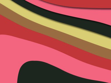 kağıt ile 3D arka plan şekilleri kesim. Soyut kağıt kitap kapağı için şablon arka plan bölmek. Kağıt arka plan kes. Soyut gerçekçi kağıt dekorasyon tasarımı için