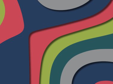 kağıt ile 3D arka plan şekilleri kesim. Soyut kağıt kitap kapağı için şablon arka plan bölmek. Kağıt arka plan kes. Soyut gerçekçi kağıt dekorasyon tasarımı için