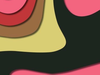 kağıt ile 3D arka plan şekilleri kesim. Soyut kağıt kitap kapağı için şablon arka plan bölmek. Kağıt arka plan kes. Soyut gerçekçi kağıt dekorasyon tasarımı için