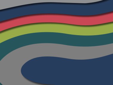 kağıt ile 3D arka plan şekilleri kesim. Soyut kağıt kitap kapağı için şablon arka plan bölmek. Kağıt arka plan kes. Soyut gerçekçi kağıt dekorasyon tasarımı için