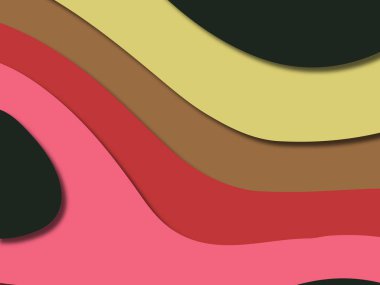 kağıt ile 3D arka plan şekilleri kesim. Soyut kağıt kitap kapağı için şablon arka plan bölmek. Kağıt arka plan kes. Soyut gerçekçi kağıt dekorasyon tasarımı için