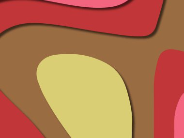 kağıt ile 3D arka plan şekilleri kesim. Soyut kağıt kitap kapağı için şablon arka plan bölmek. Kağıt arka plan kes. Soyut gerçekçi kağıt dekorasyon tasarımı için