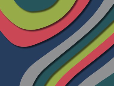 kağıt ile 3D arka plan şekilleri kesim. Soyut kağıt kitap kapağı için şablon arka plan bölmek. Kağıt arka plan kes. Soyut gerçekçi kağıt dekorasyon tasarımı için