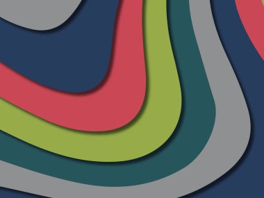 kağıt ile 3D arka plan şekilleri kesim. Soyut kağıt kitap kapağı için şablon arka plan bölmek. Kağıt arka plan kes. Soyut gerçekçi kağıt dekorasyon tasarımı için