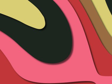 kağıt ile 3D arka plan şekilleri kesim. Soyut kağıt kitap kapağı için şablon arka plan bölmek. Kağıt arka plan kes. Soyut gerçekçi kağıt dekorasyon tasarımı için