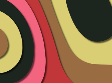 kağıt ile 3D arka plan şekilleri kesim. Soyut kağıt kitap kapağı için şablon arka plan bölmek. Kağıt arka plan kes. Soyut gerçekçi kağıt dekorasyon tasarımı için