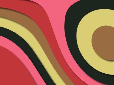 kağıt ile 3D arka plan şekilleri kesim. Soyut kağıt kitap kapağı için şablon arka plan bölmek. Kağıt arka plan kes. Soyut gerçekçi kağıt dekorasyon tasarımı için