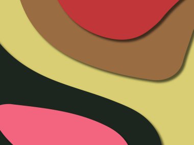 kağıt ile 3D arka plan şekilleri kesim. Soyut kağıt kitap kapağı için şablon arka plan bölmek. Kağıt arka plan kes. Soyut gerçekçi kağıt dekorasyon tasarımı için