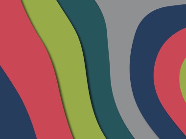 kağıt ile 3D arka plan şekilleri kesim. Soyut kağıt kitap kapağı için şablon arka plan bölmek. Kağıt arka plan kes. Soyut gerçekçi kağıt dekorasyon tasarımı için