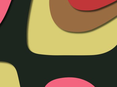 kağıt ile 3D arka plan şekilleri kesim. Soyut kağıt kitap kapağı için şablon arka plan bölmek. Kağıt arka plan kes. Soyut gerçekçi kağıt dekorasyon tasarımı için