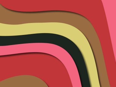 kağıt ile 3D arka plan şekilleri kesim. Soyut kağıt kitap kapağı için şablon arka plan bölmek. Kağıt arka plan kes. Soyut gerçekçi kağıt dekorasyon tasarımı için